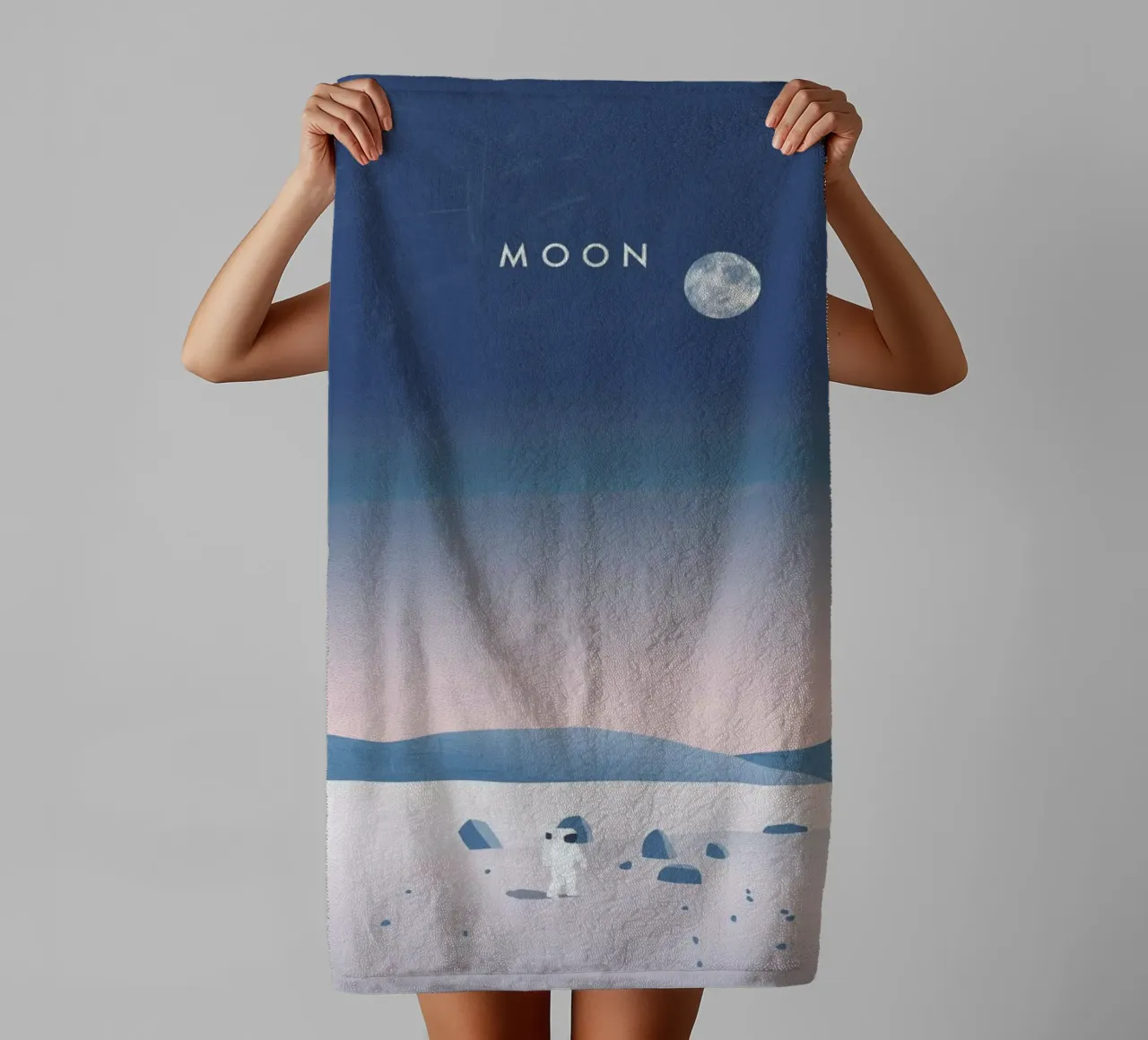 Moon asciugamano da bagno da Katinka Reinke