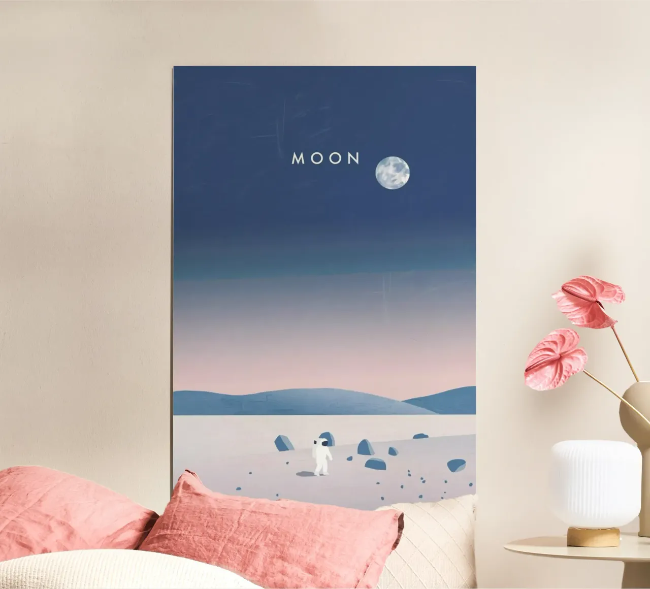 Moon poster con telaio in plastica da Katinka Reinke