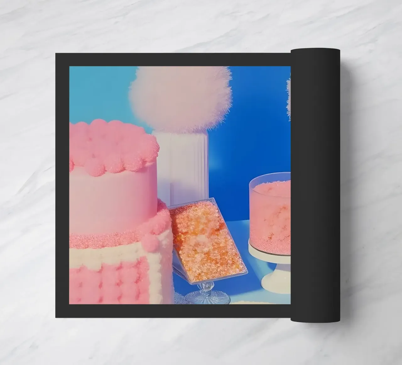Retro desserts cake nostalgia 80s pastries jelly cream straw zerbino da heaventrain