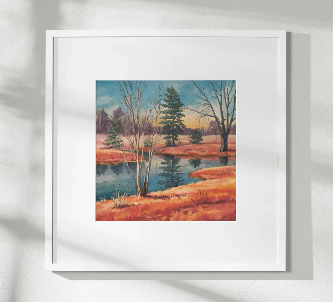 Riflesso del prato di pesca carta hahnemühle da Solestice Strokes