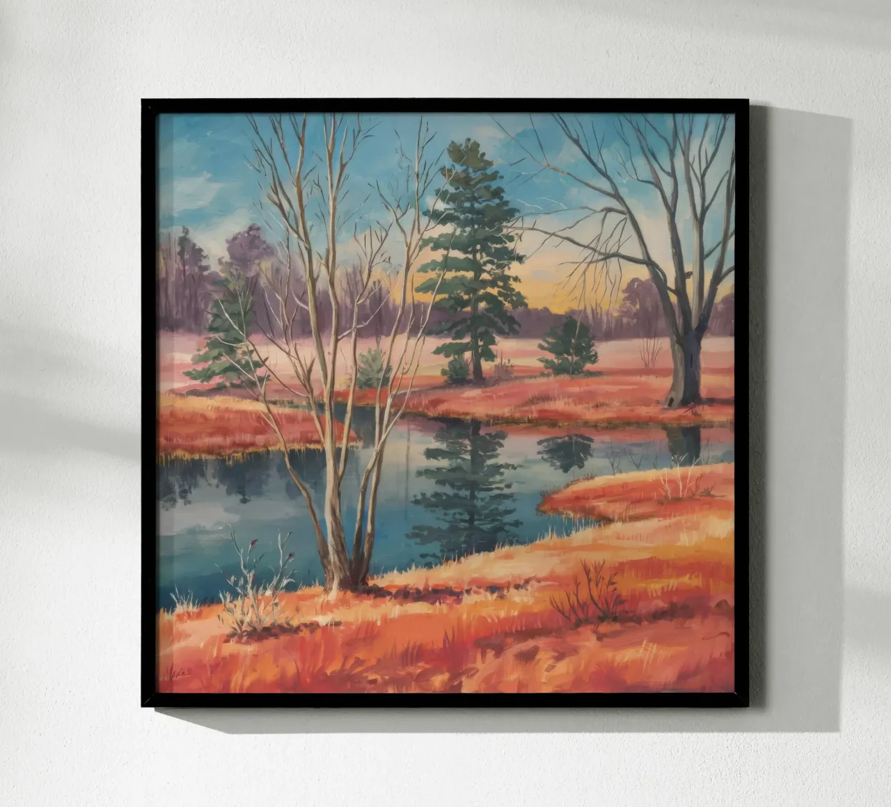 Riflesso del prato di pesca carta hahnemühle da Solestice Strokes