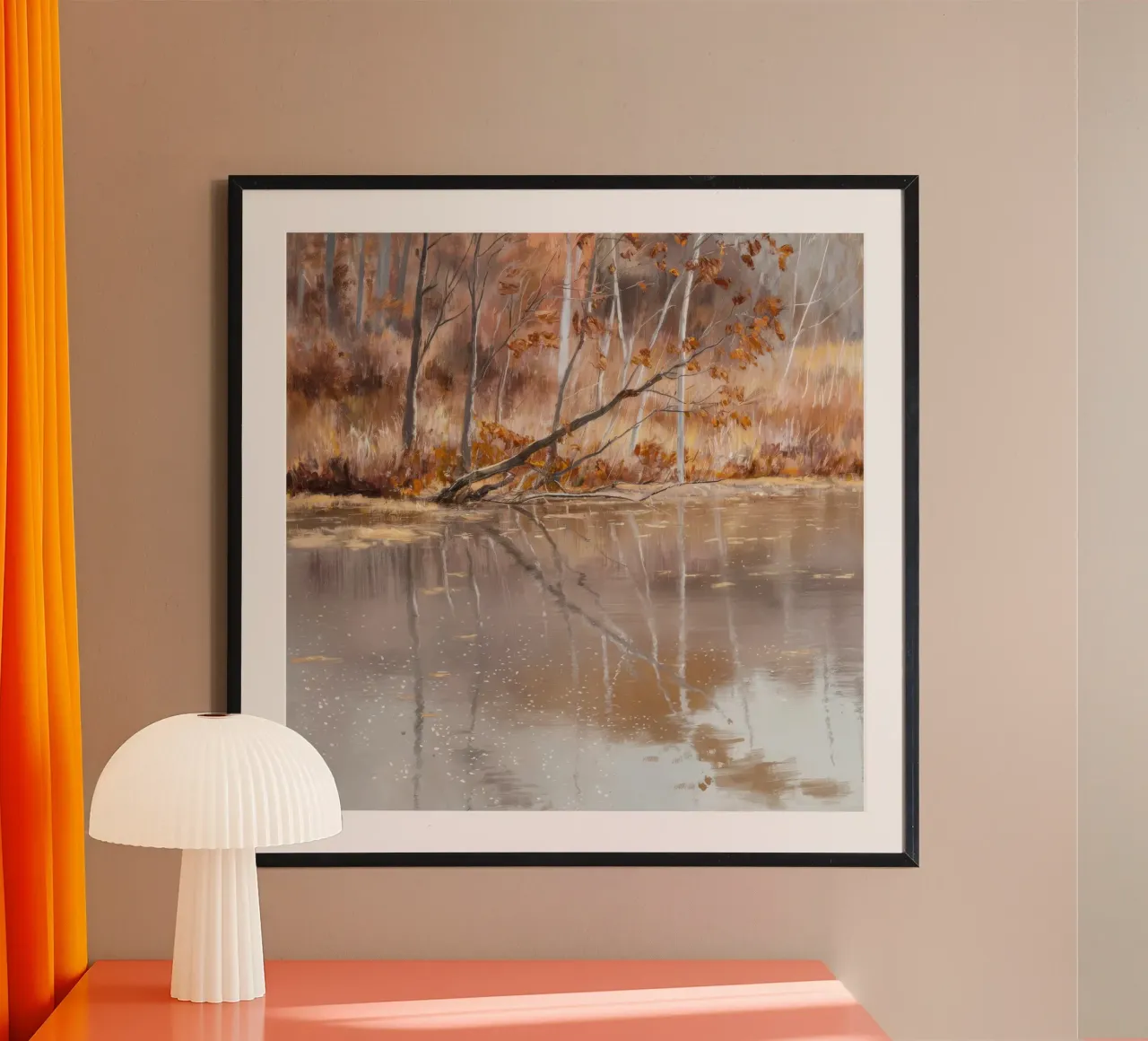 Ambra Banks Whisper poster con telaio in legno da Solestice Strokes