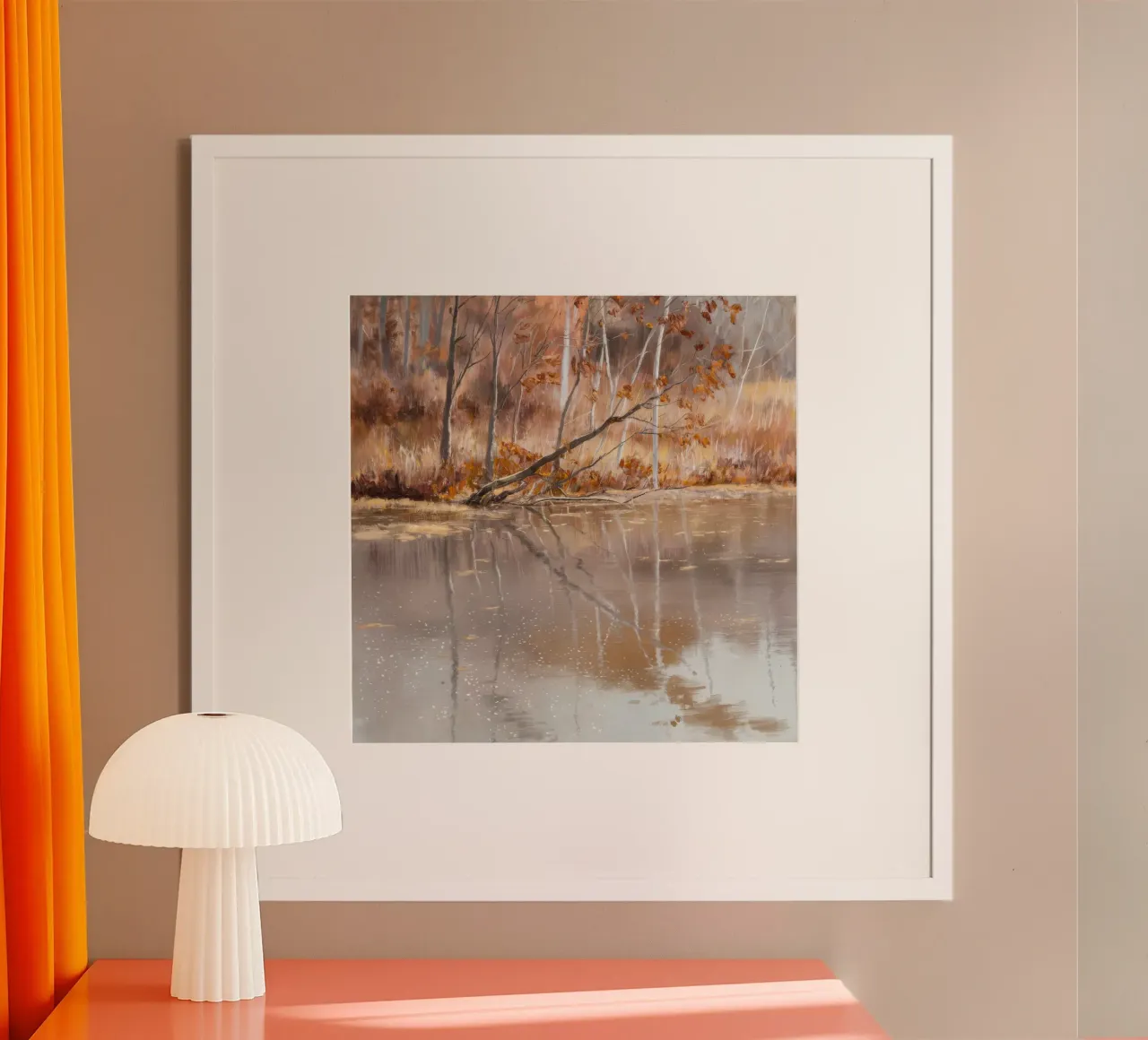 Ambra Banks Whisper poster con telaio in legno da Solestice Strokes