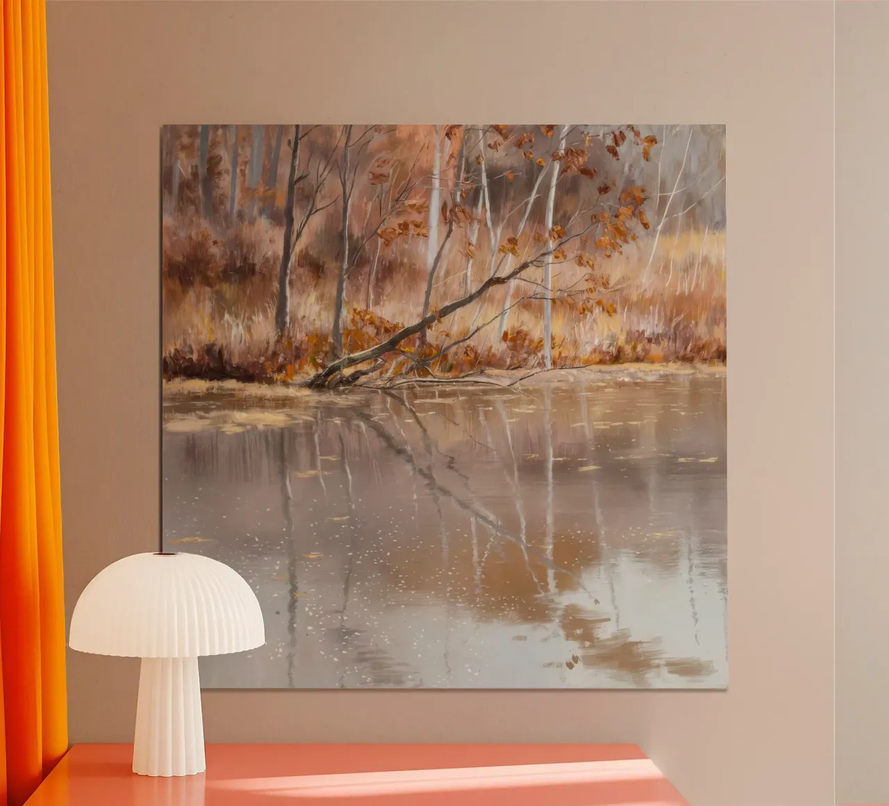 Ambra Banks Whisper poster con telaio in legno da Solestice Strokes