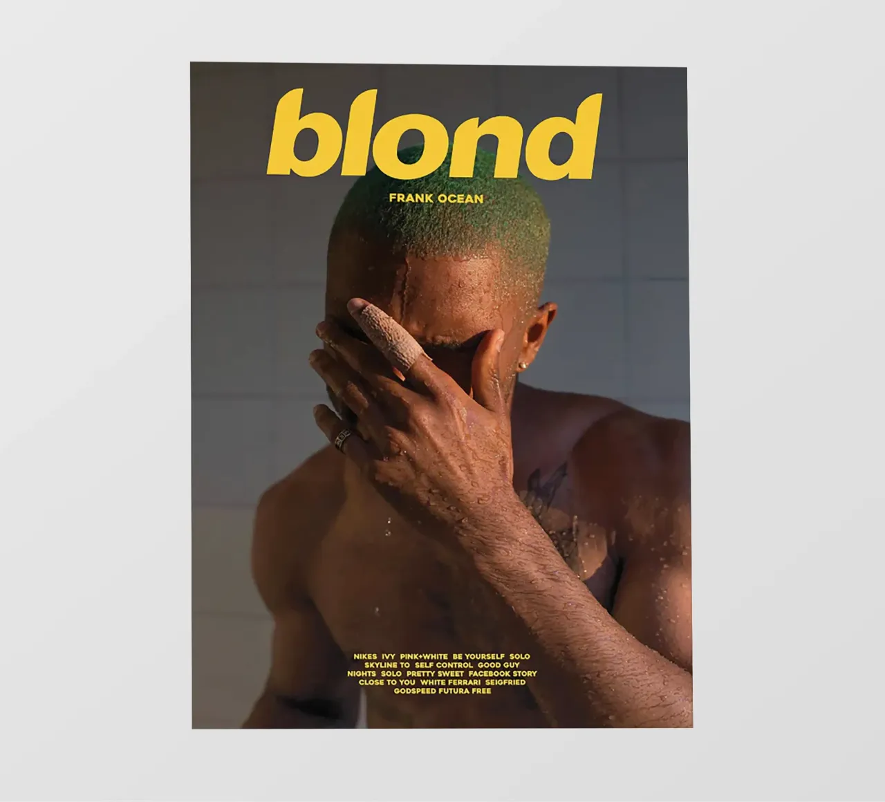 blond Frank Ocean pellicola backlit da Attaboy Dsgn