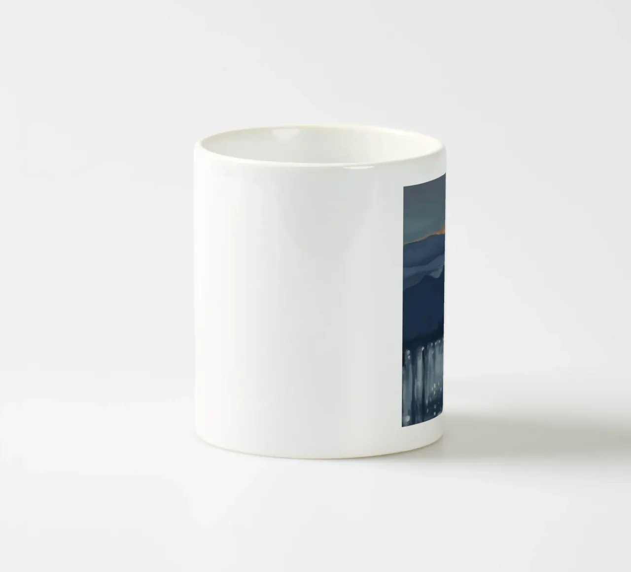 Riflessioni sulla montagna silenziosa tazza in ceramica da Solestice Strokes