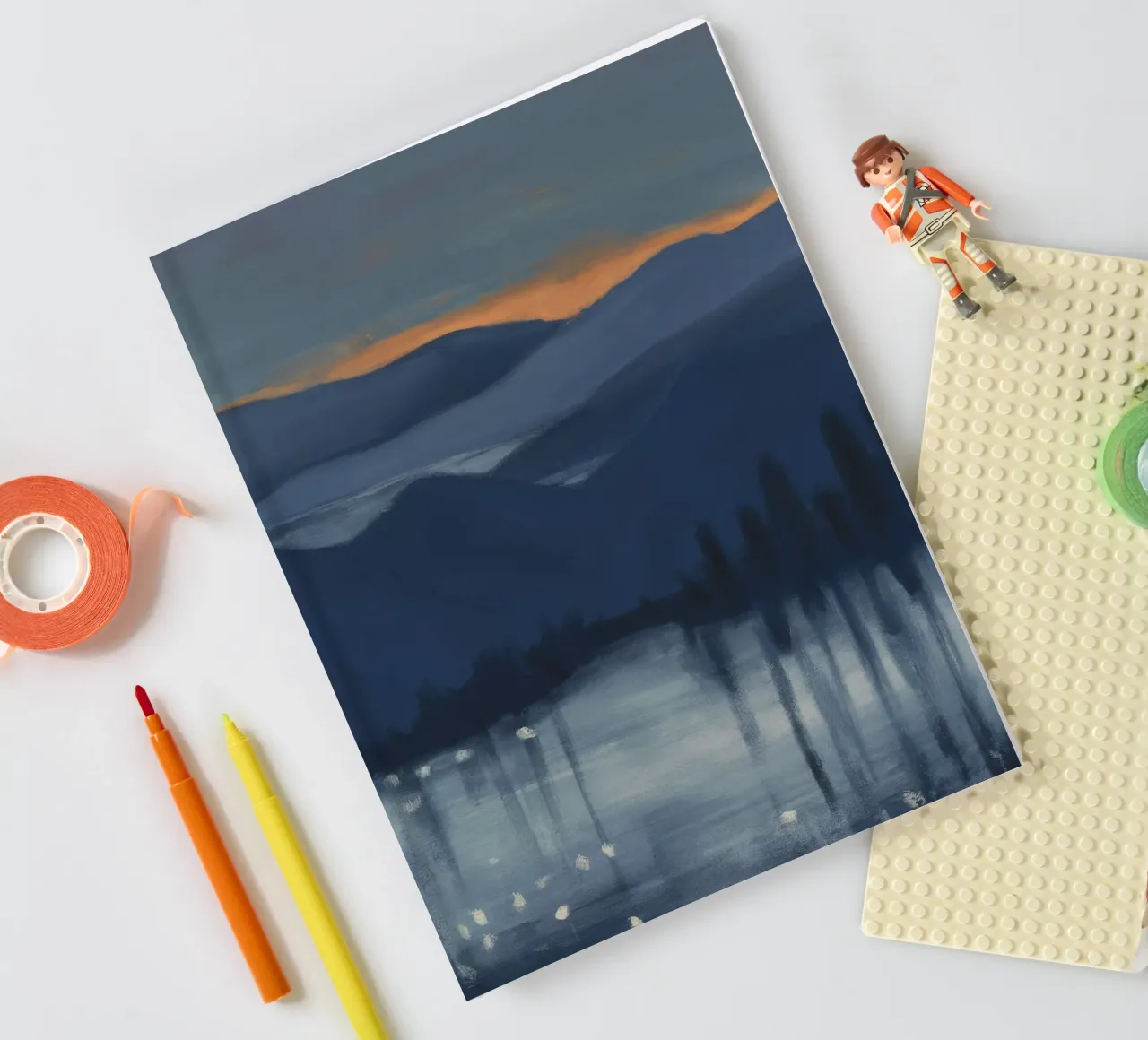 Silent Mountain Reflections notebook by Solestice Strokes