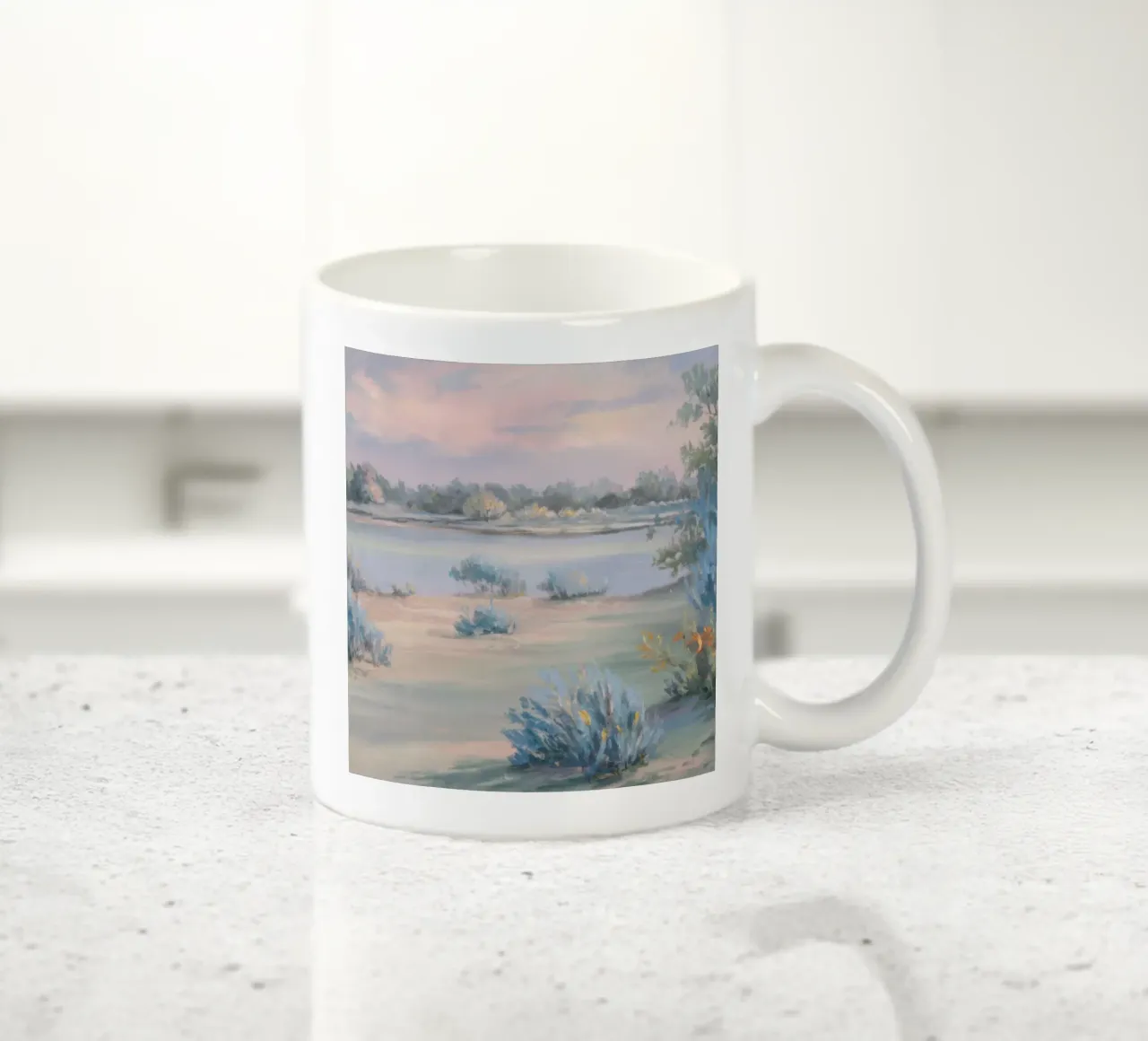 Sogni di spiaggia pastello tazza in ceramica da Solestice Strokes
