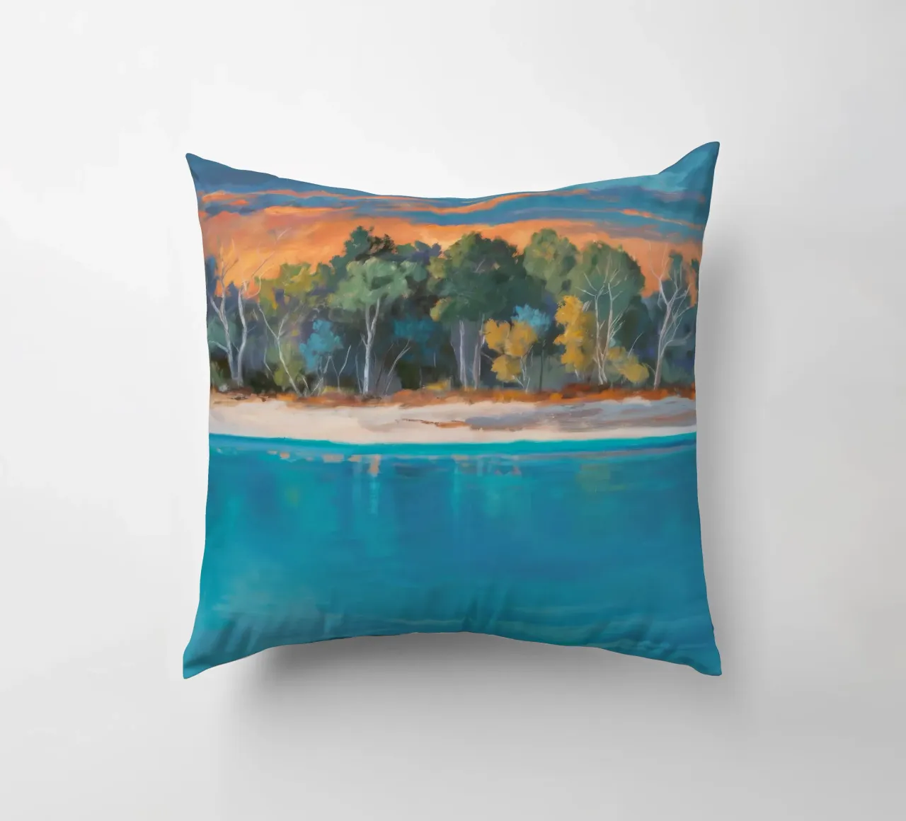 Impulso del tramonto tropicale cuscino da Solestice Strokes