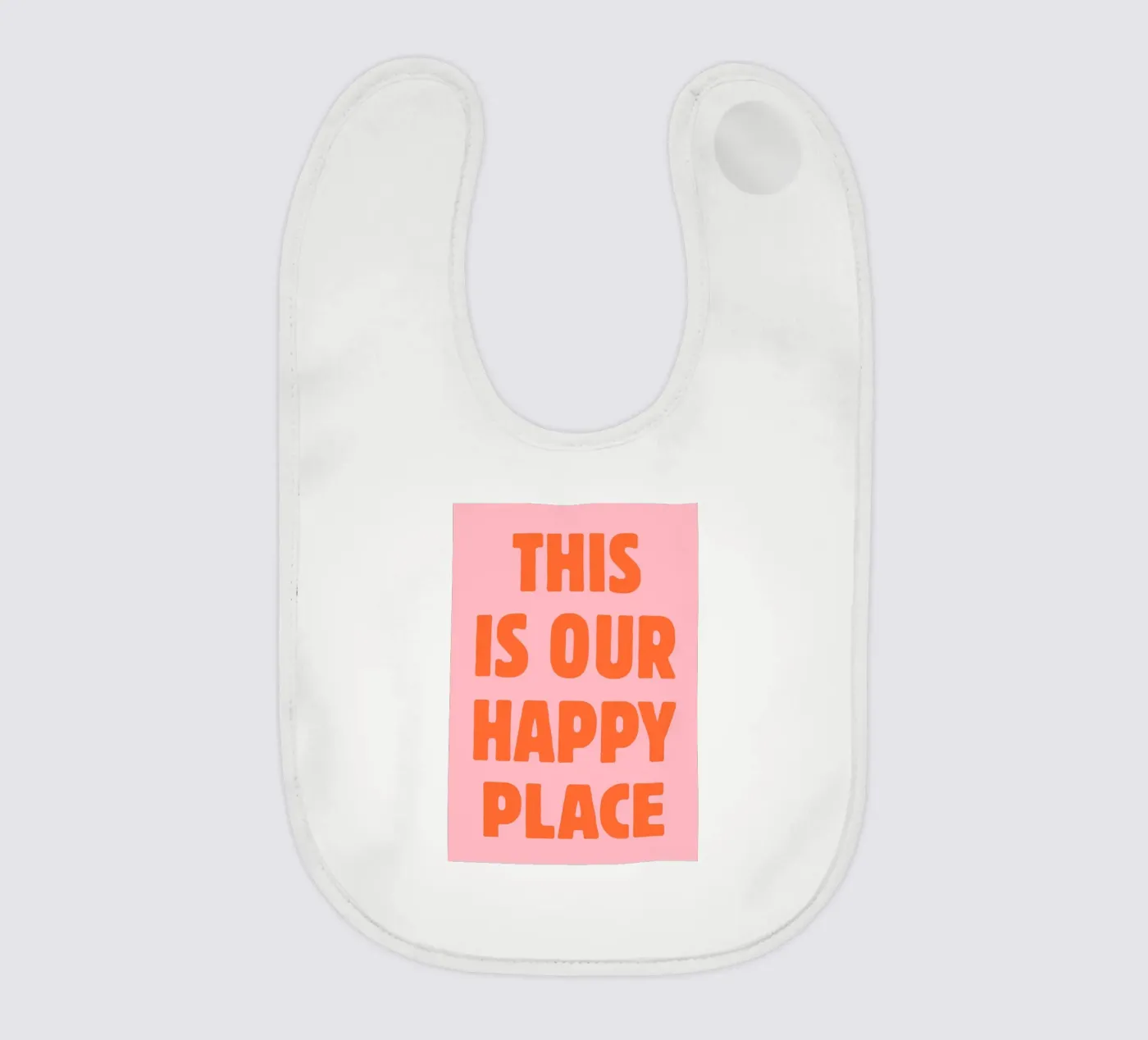 This is our happy place baby bib by pdigitalprints