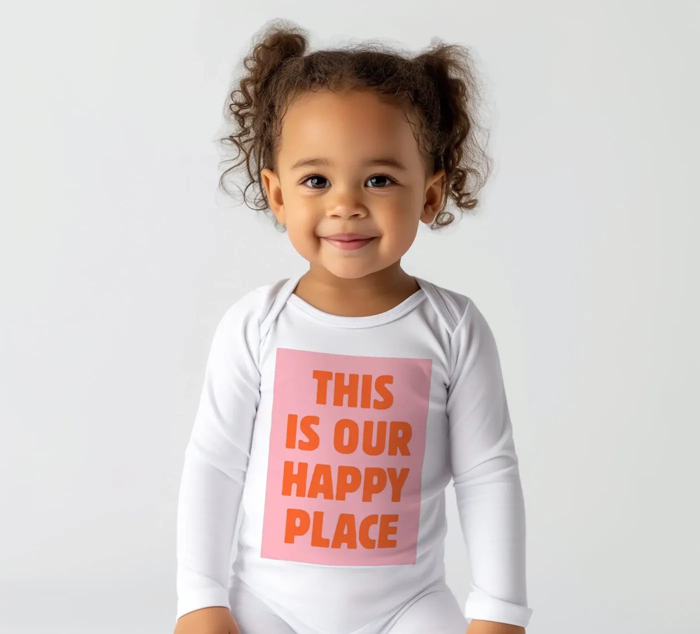 This is our happy place long-sleeve baby romper by pdigitalprints