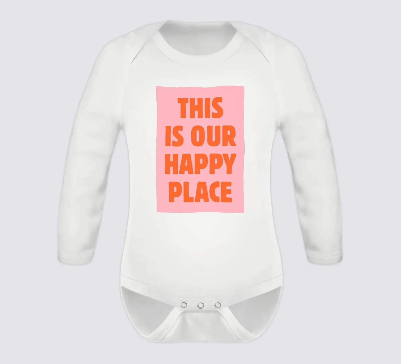 This is our happy place long-sleeve baby romper by pdigitalprints