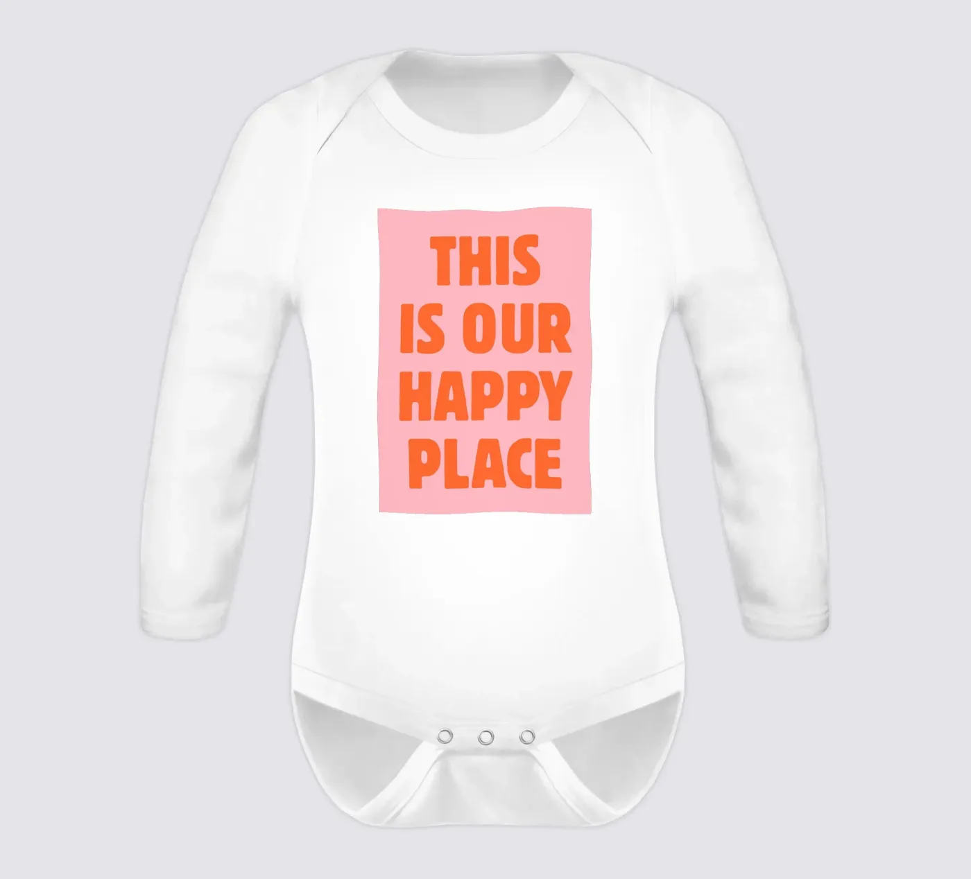 This is our happy place long-sleeve baby romper by pdigitalprints