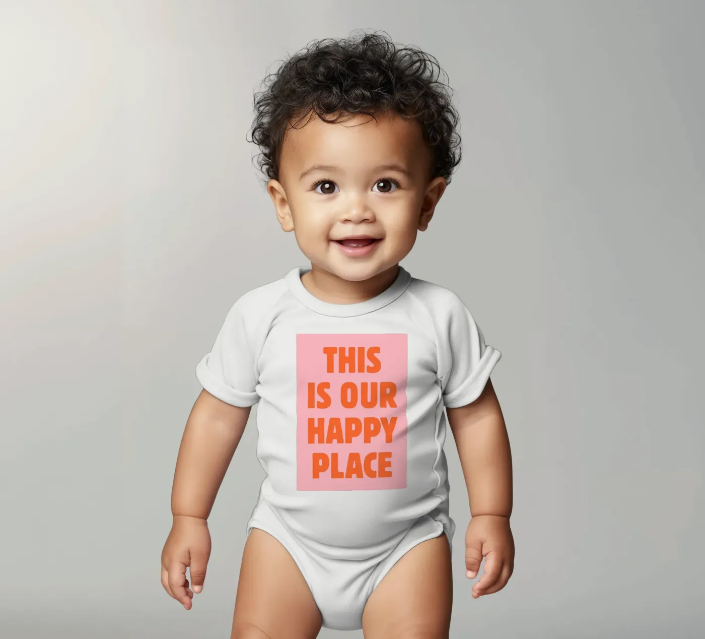 This is our happy place short-sleeve baby romper by pdigitalprints
