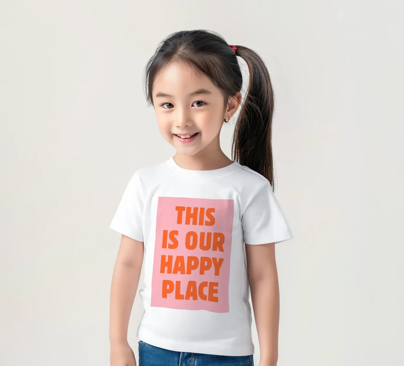 This is our happy place kids t-shirt by pdigitalprints