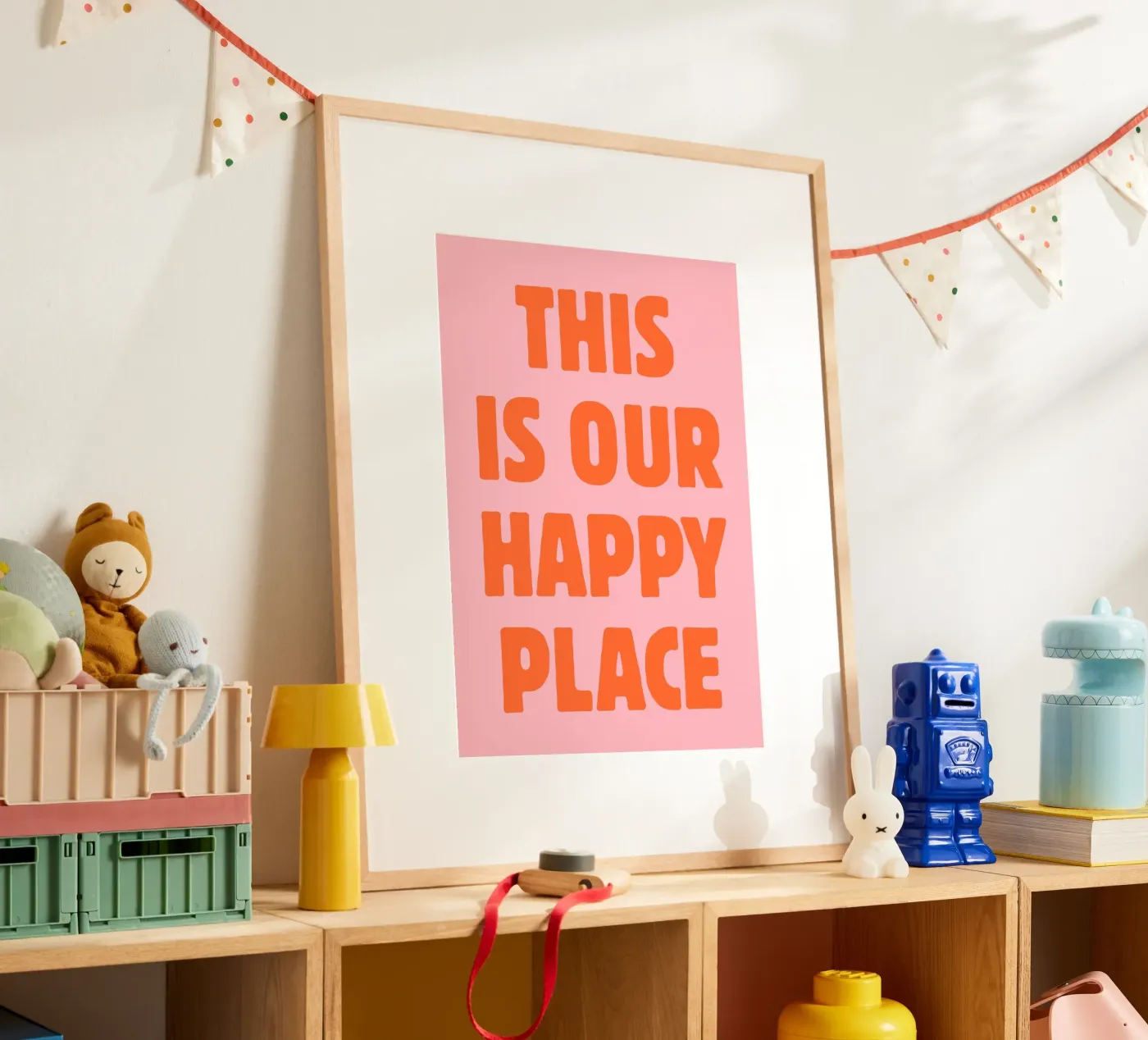 Dit is onze gelukkige plek poster van pdigitalprints