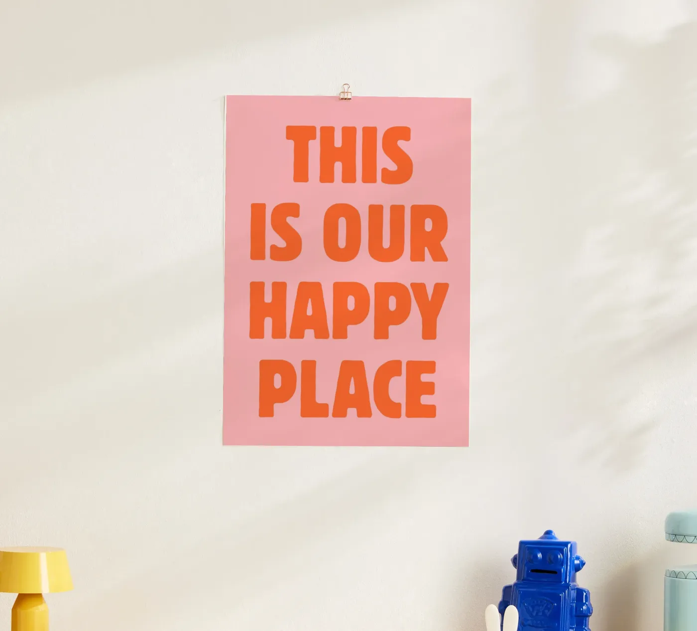 Dit is onze gelukkige plek poster van pdigitalprints
