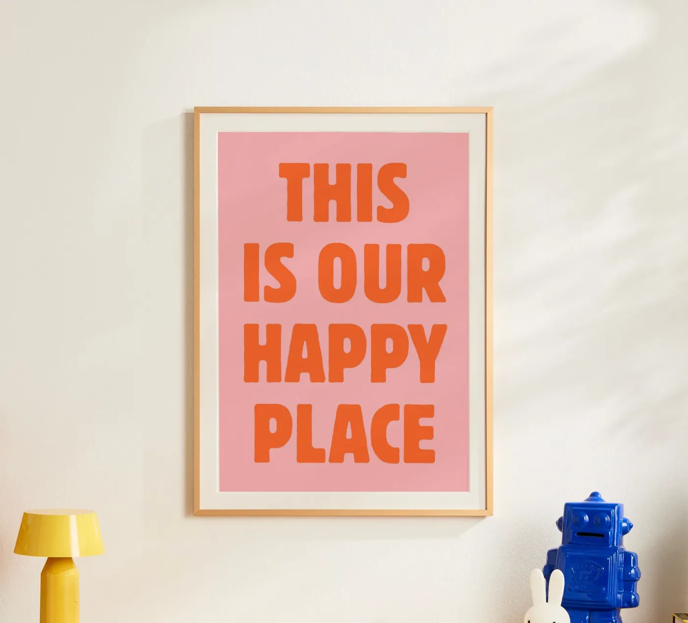 Dit is onze gelukkige plek poster van pdigitalprints