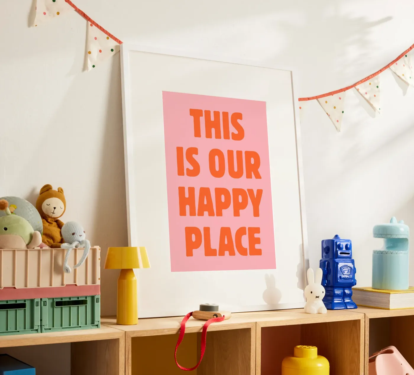 Dit is onze gelukkige plek poster van pdigitalprints