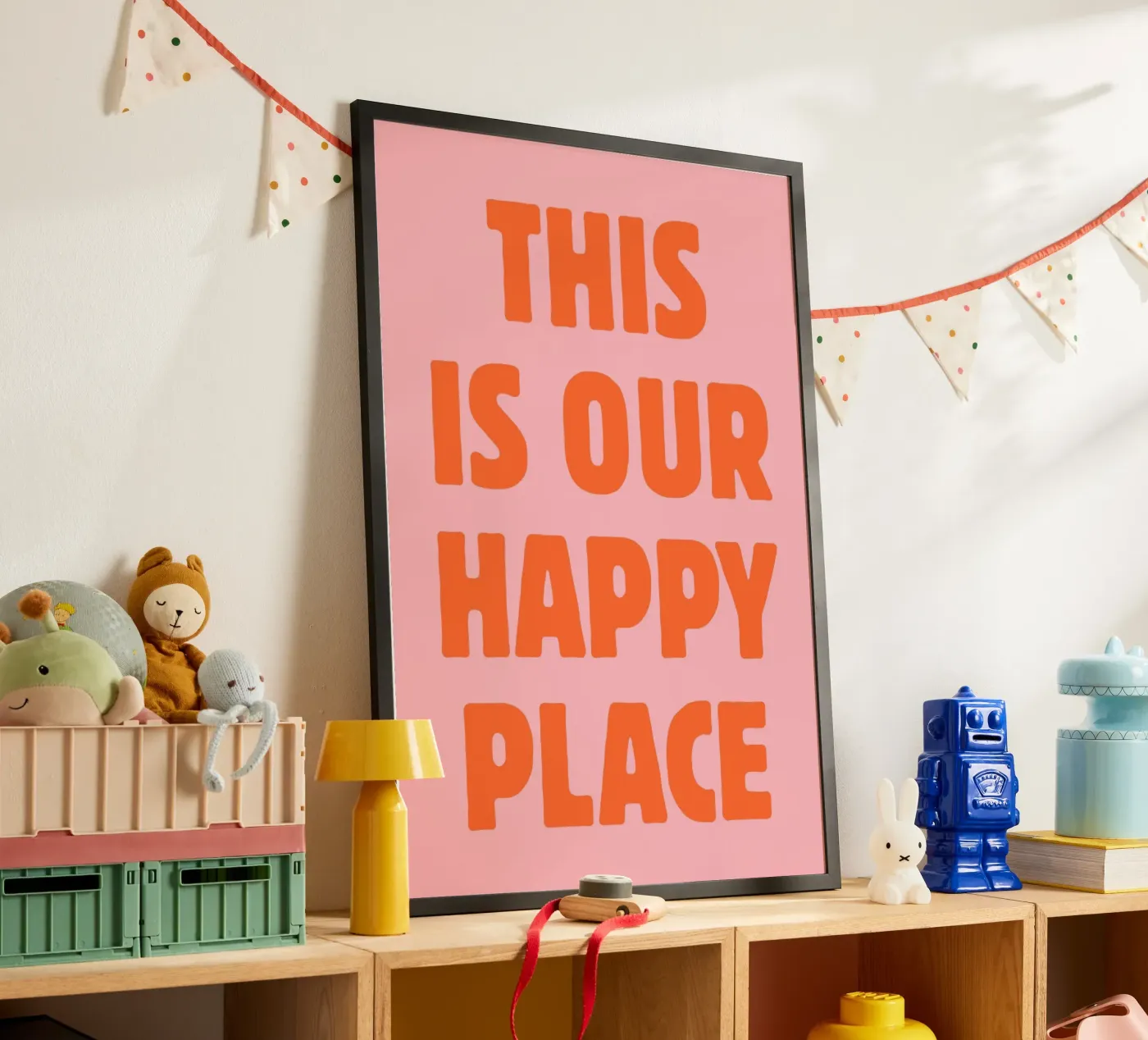 Dit is onze gelukkige plek poster van pdigitalprints