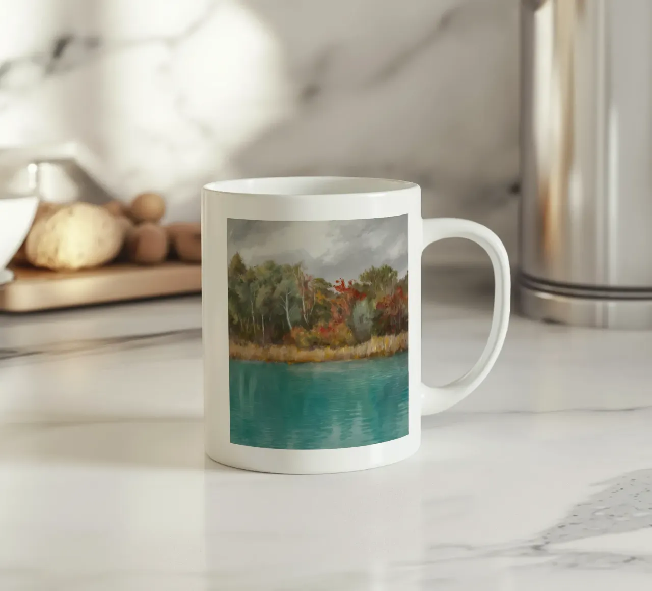 Acqua Verdeggiante Calma tazza in ceramica da Solestice Strokes