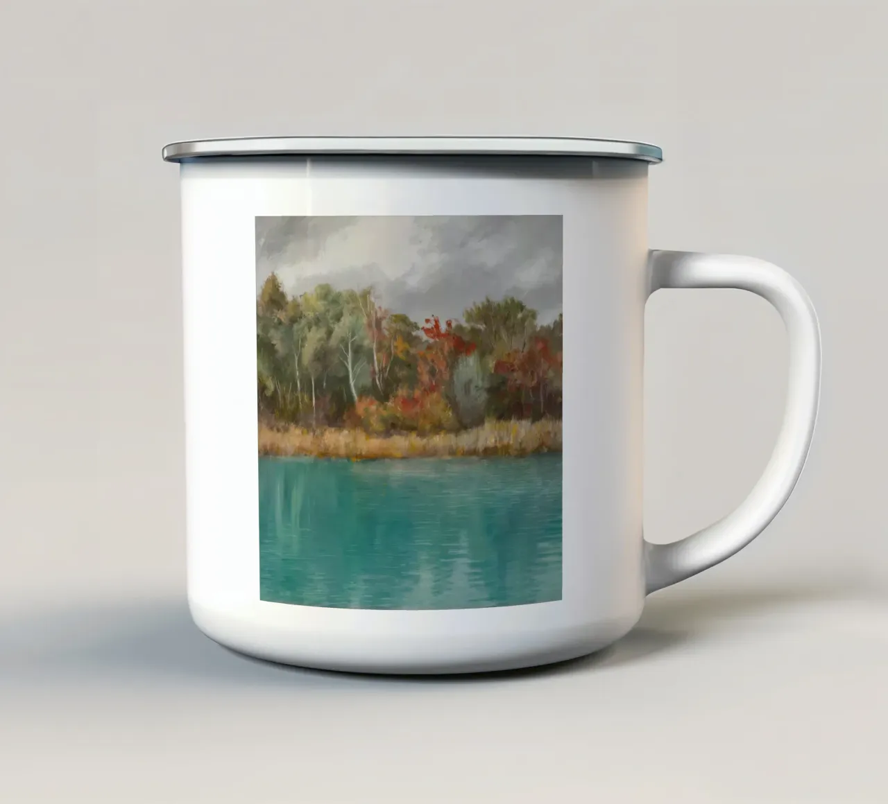 Acqua Verdeggiante Calma tazza in smalto da Solestice Strokes