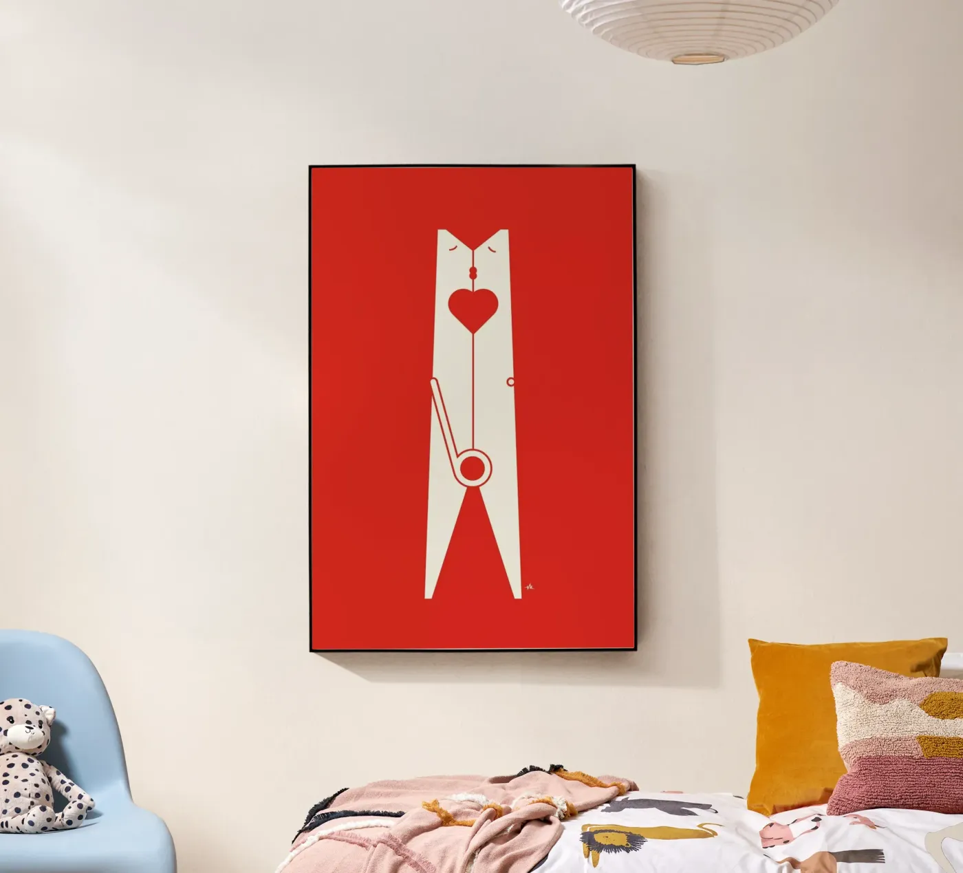 Clothespin kiss plexiglass da Viktor Hertz