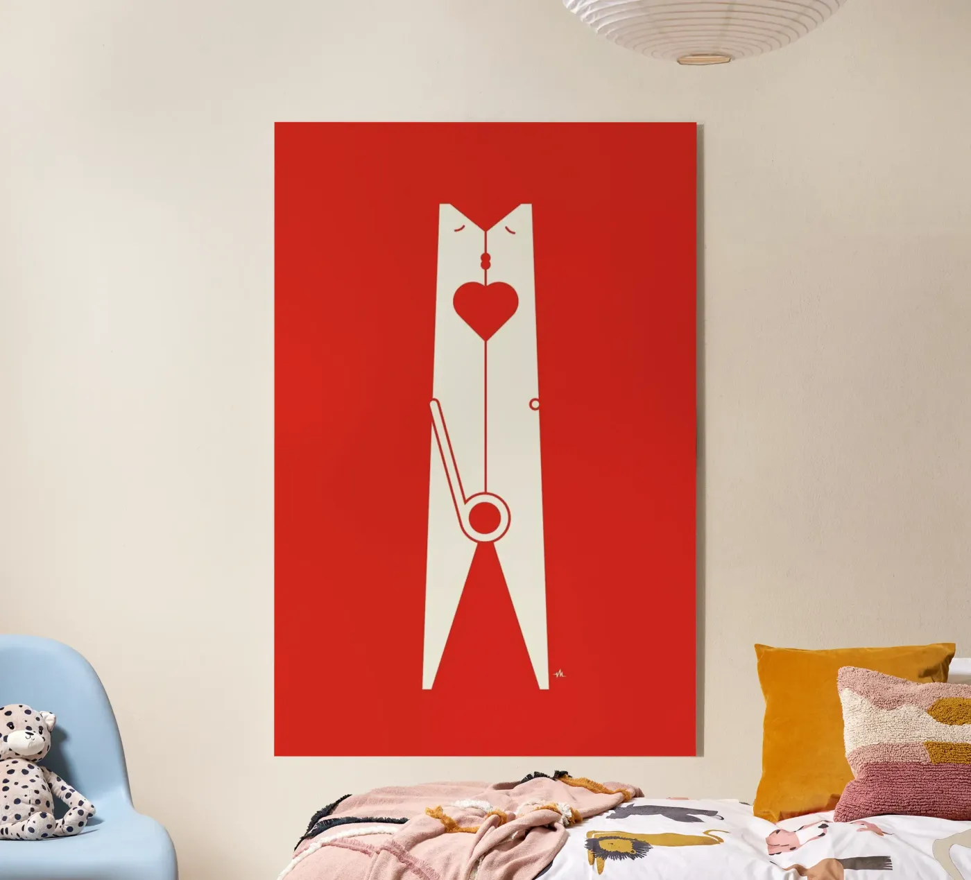 Clothespin kiss plexiglass da Viktor Hertz