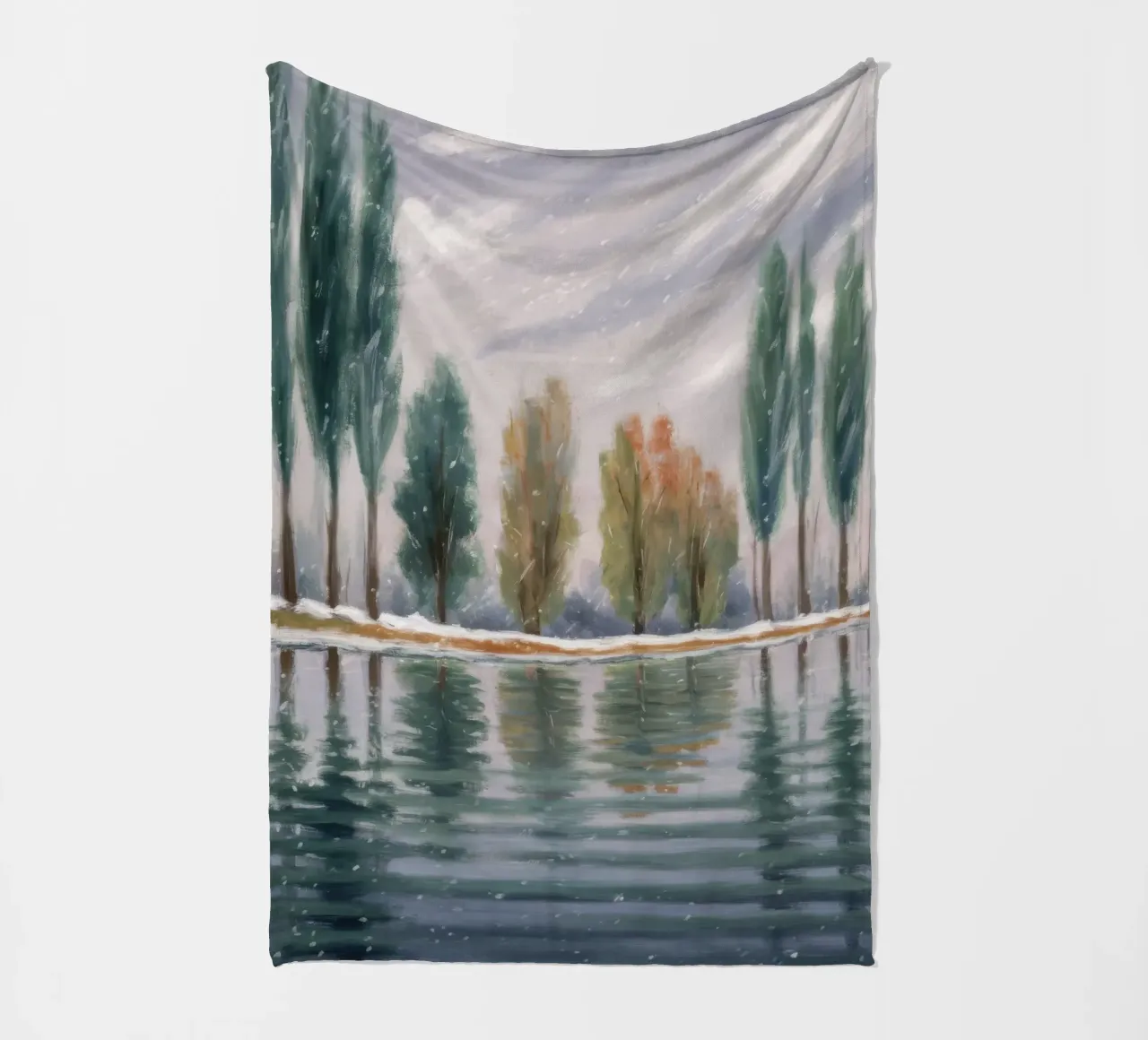 Stand invernale riflesso coperta in pile da Solestice Strokes