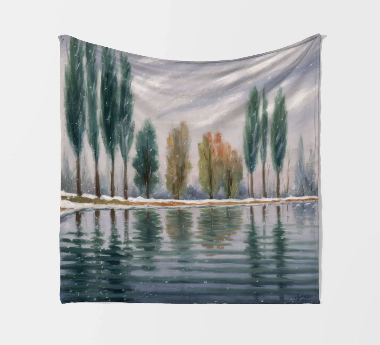 Stand invernale riflesso coperta in pile da Solestice Strokes