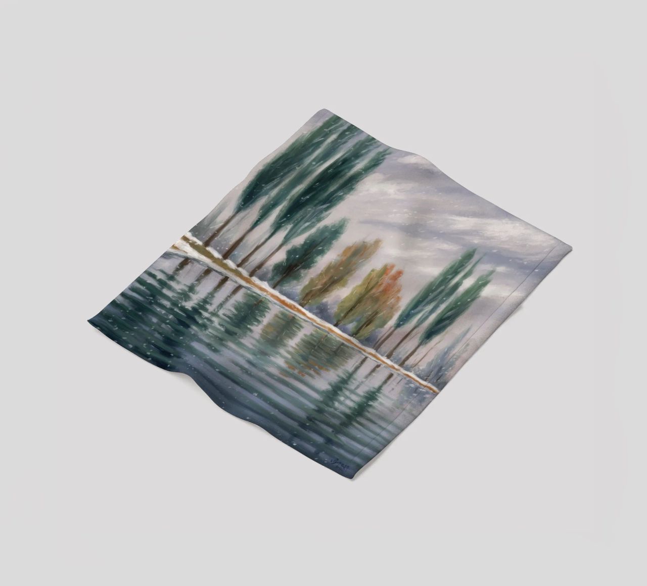 Stand invernale riflesso coperta in pile da Solestice Strokes