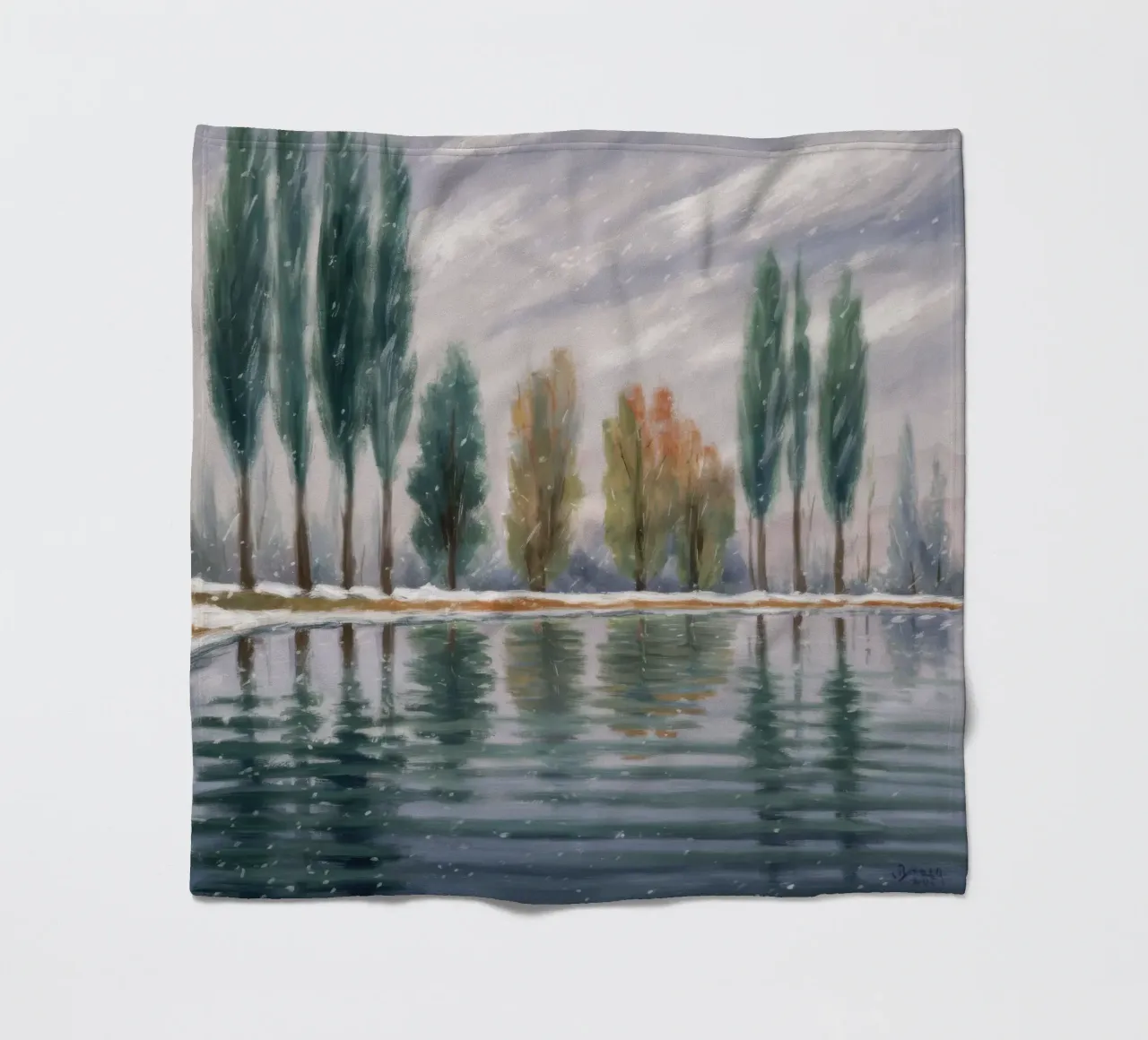 Stand invernale riflesso coperta in pile da Solestice Strokes