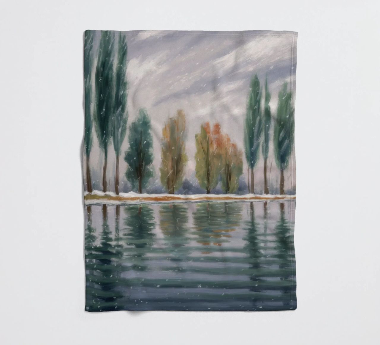 Stand invernale riflesso coperta in pile da Solestice Strokes