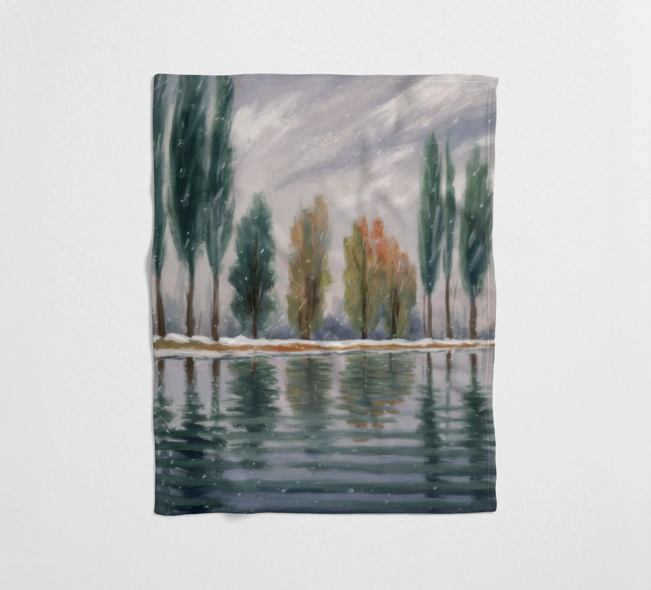 Stand invernale riflesso coperta in pile da Solestice Strokes