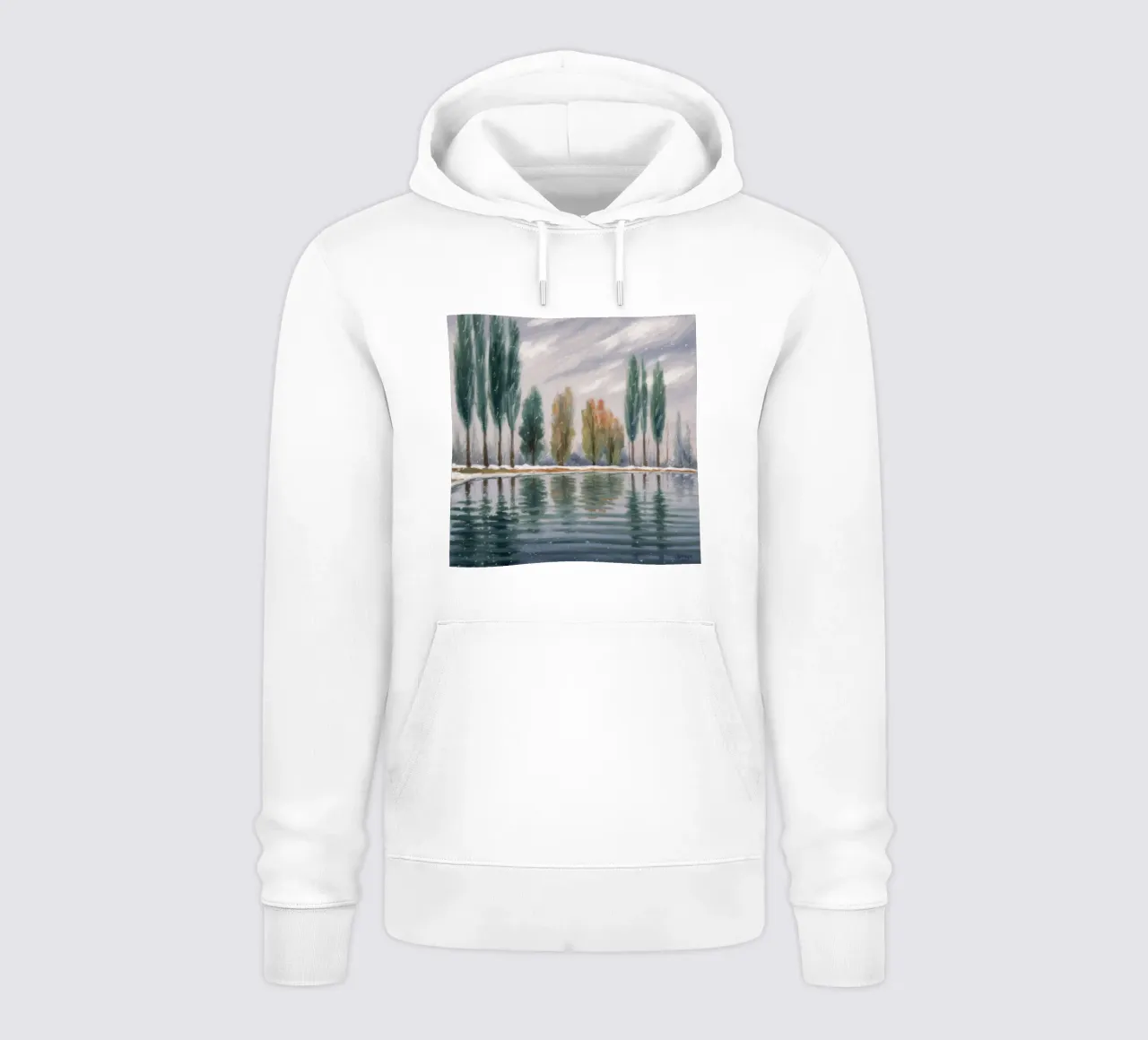 Stand de invierno reflejado sudadera con capucha de Solestice Strokes