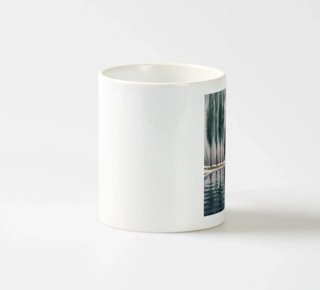 Stand invernale riflesso tazza in ceramica da Solestice Strokes
