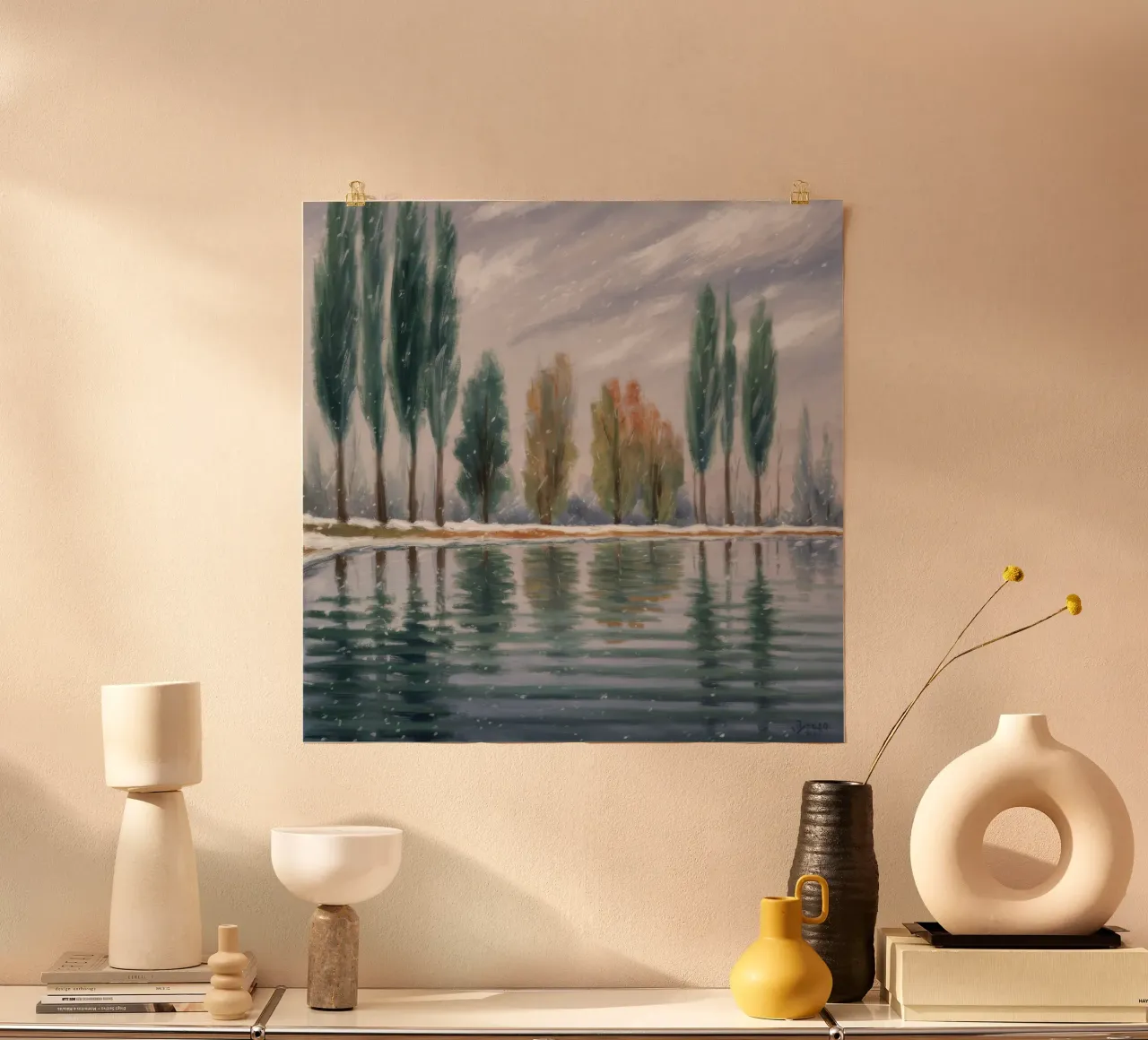 Stand invernale riflesso poster da Solestice Strokes