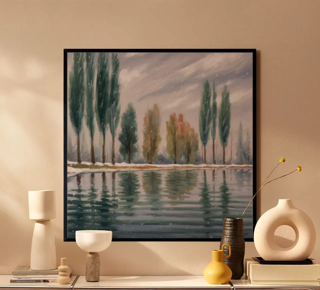 Stand invernale riflesso poster da Solestice Strokes