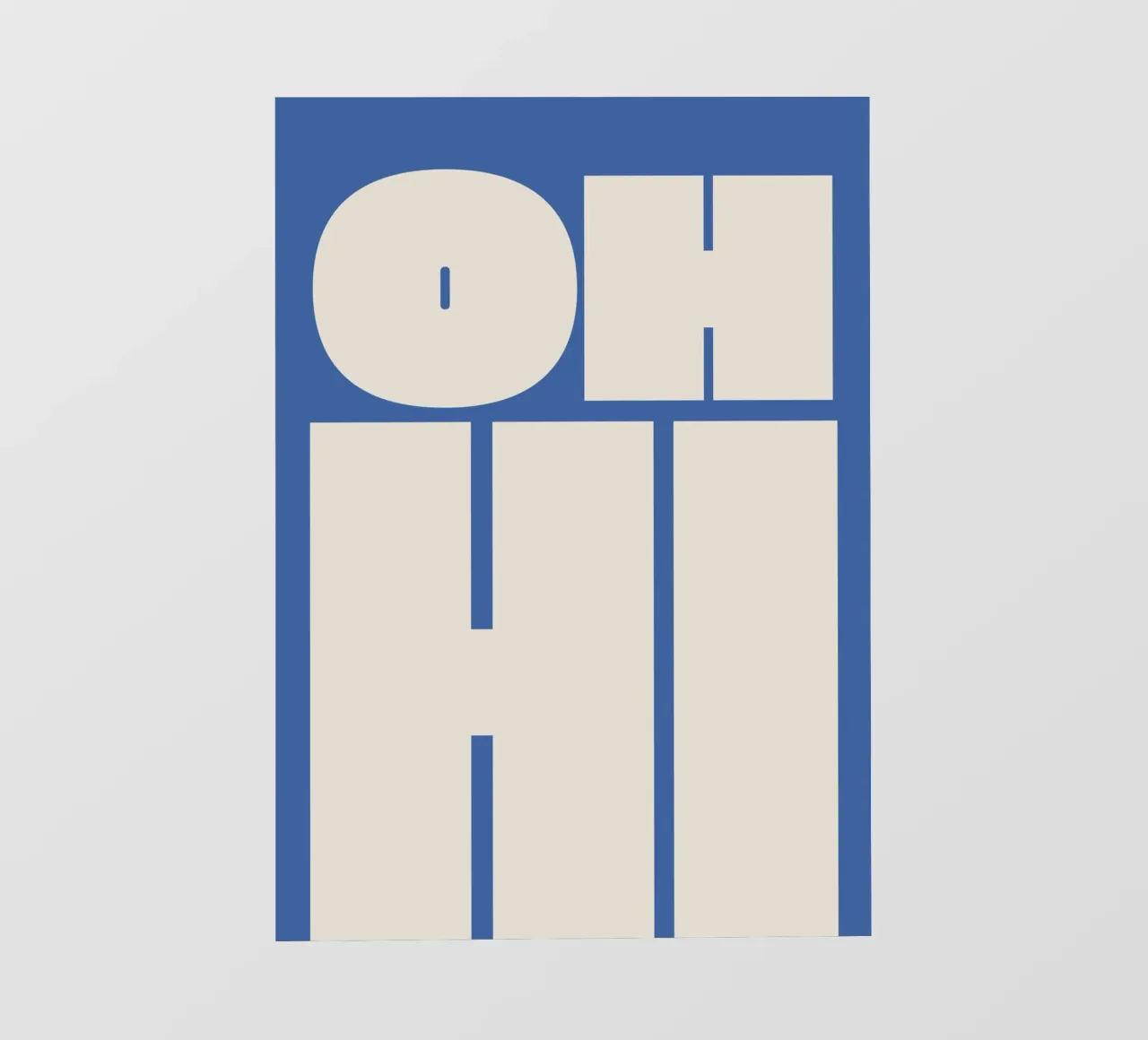 Oh hi bold typography photo wallpaper by pdigitalprints