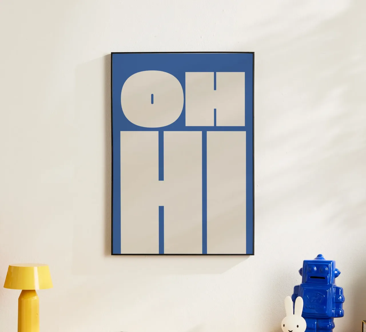 Oh ciao tipografia in grassetto alluminio dibond da pdigitalprints