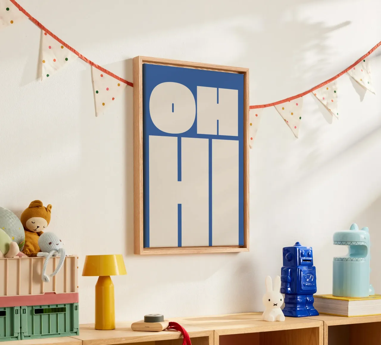 Oh hi bold typography canvas by pdigitalprints