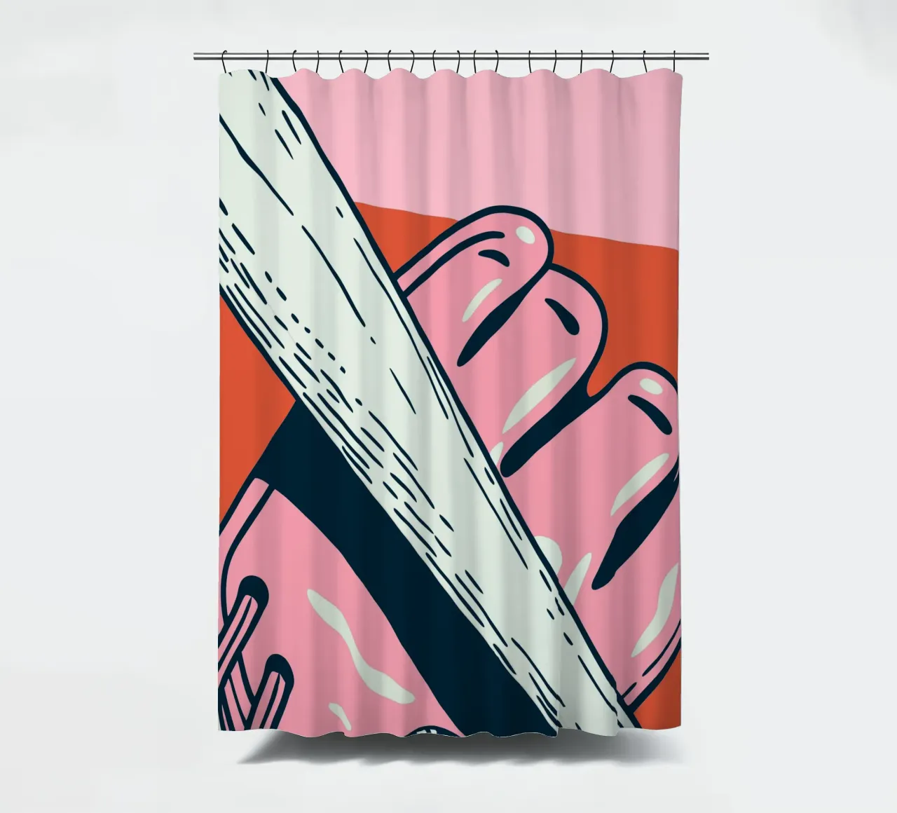 Baseball Bat shower curtain by SPORTS ONLY