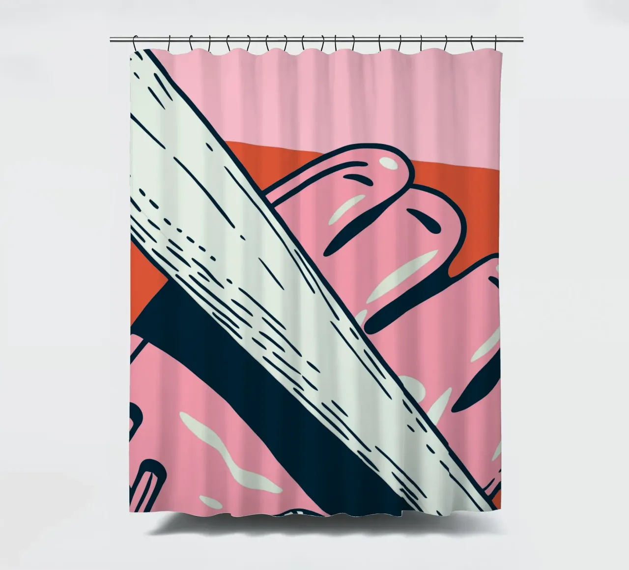 Baseball Bat shower curtain by SPORTS ONLY