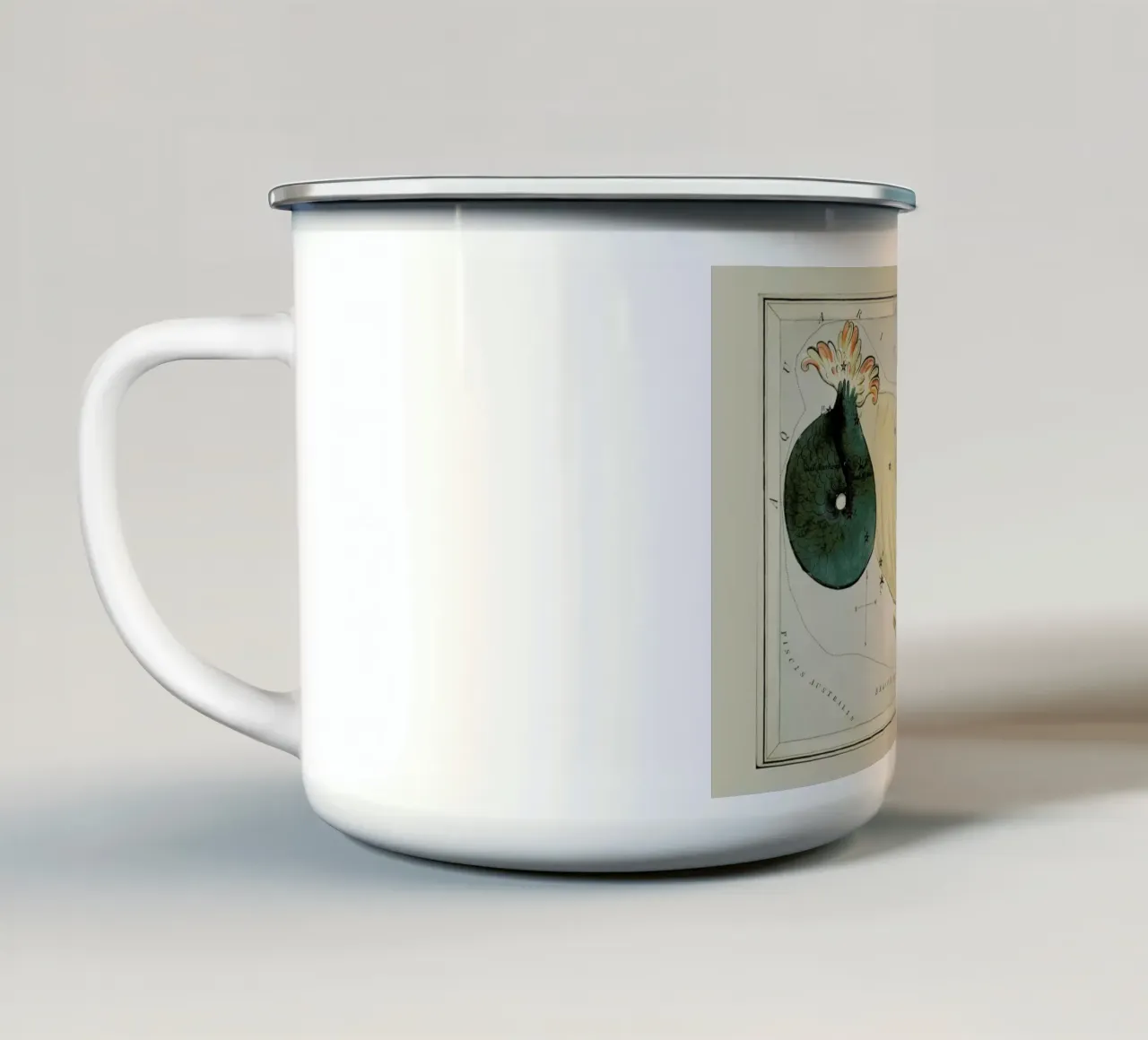Capricornus tazza in smalto da Vintage by JUNIQE
