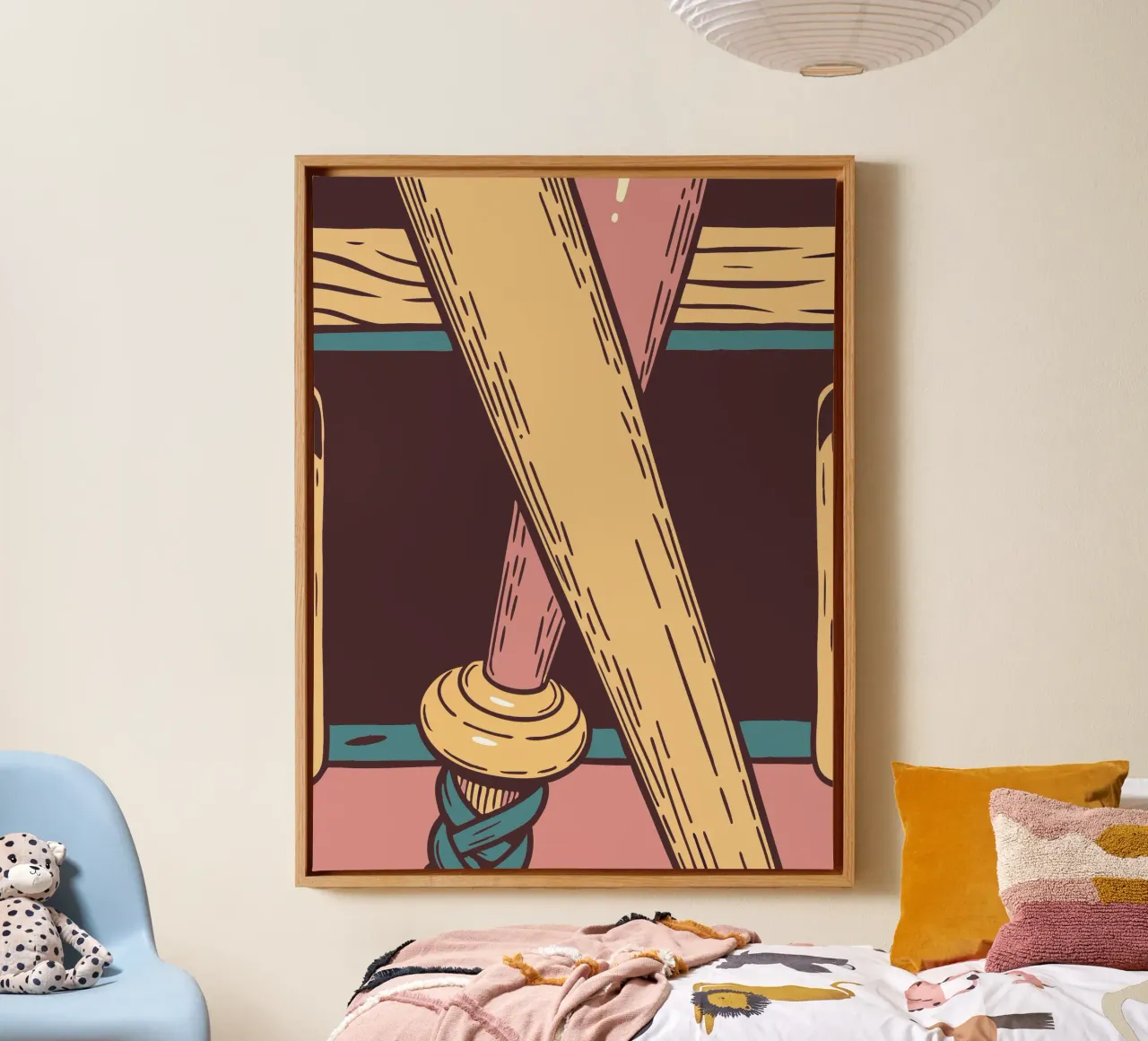 Baseball Bats canvas with Floater frame by SPORTS ONLY