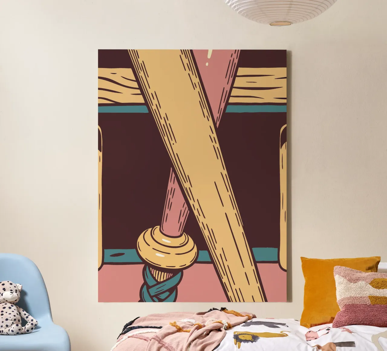 Baseball Bats canvas with Floater frame by SPORTS ONLY