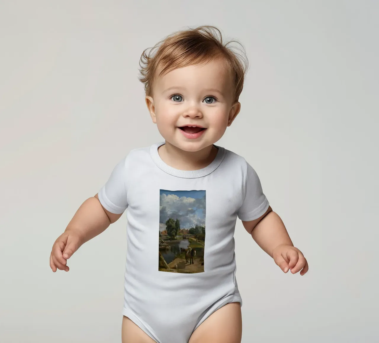 John Constable Kunst Kurzarm Babybody von Brooke