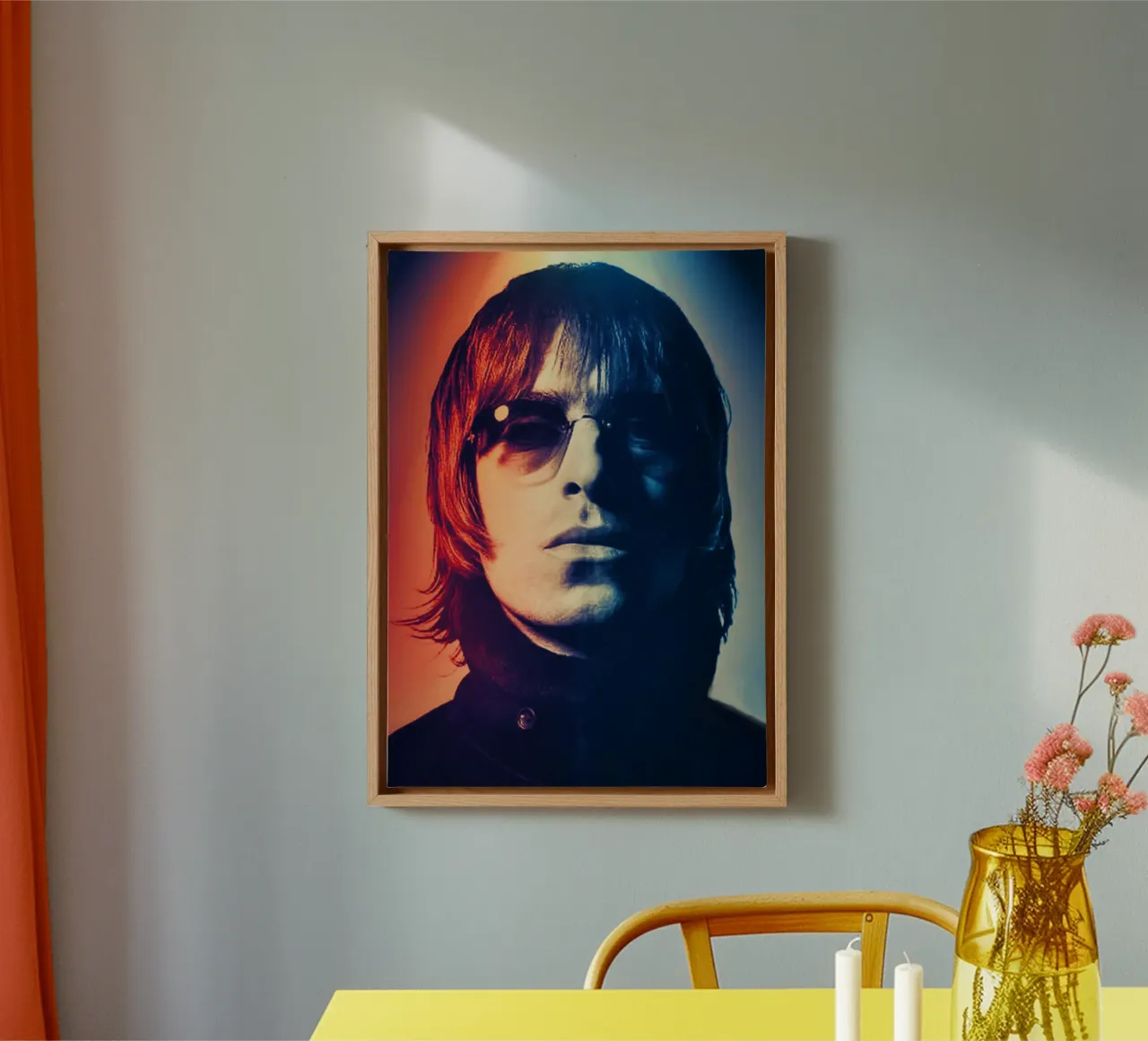 Liam Gallagher portrait tela con Cornice a cassetta da Lembayung art