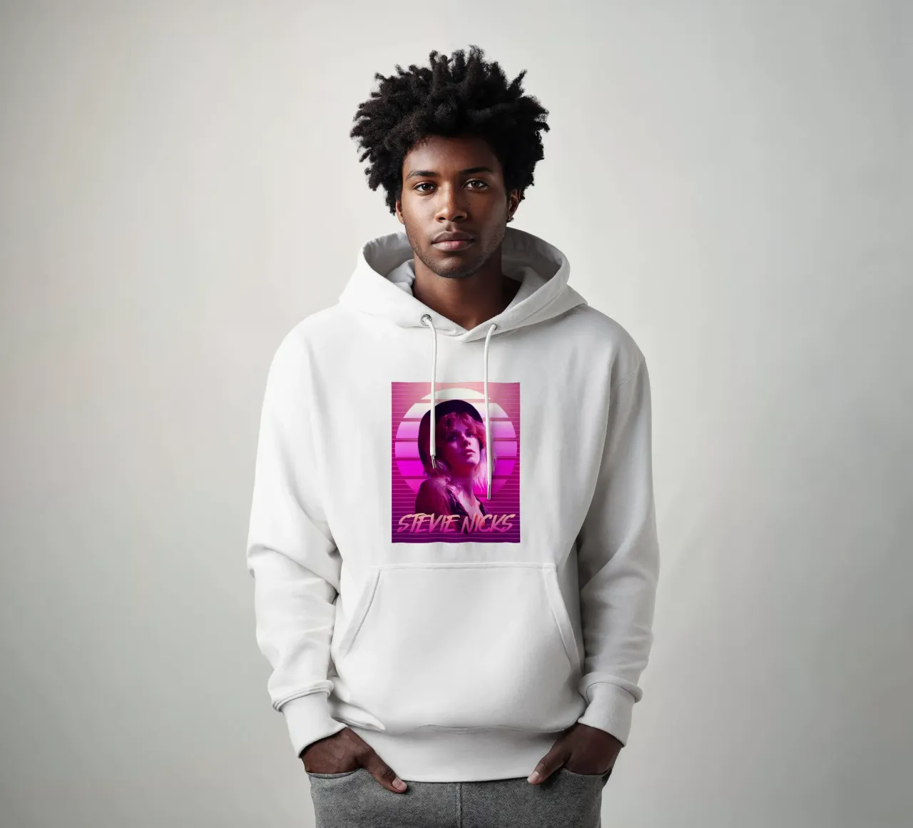 Stevie Nicks in stile retrò felpa con cappuccio da Lembayung art