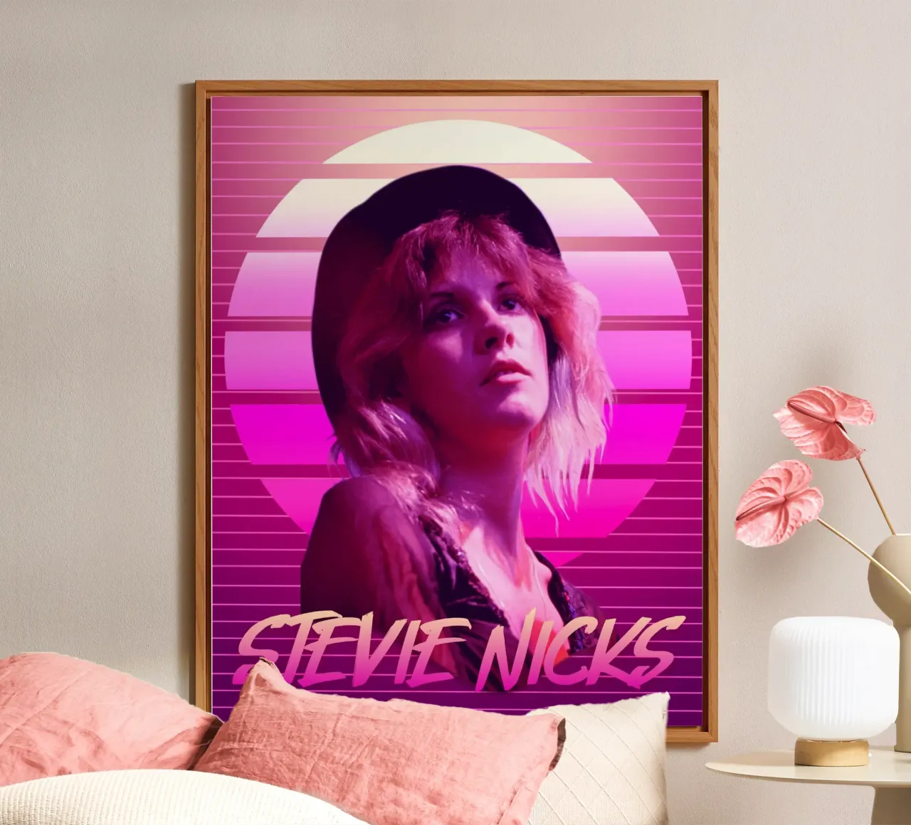 Stevie Nicks in stile retrò alluminio dibond da Lembayung art